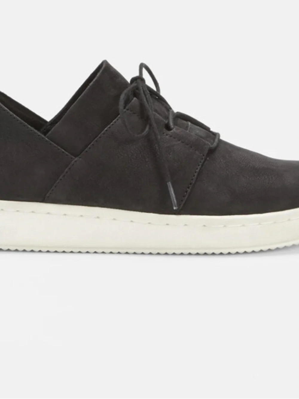 Eileen Fisher Black Kipling Easy Nubuck Leather Sneakers Women’s Size 8.5